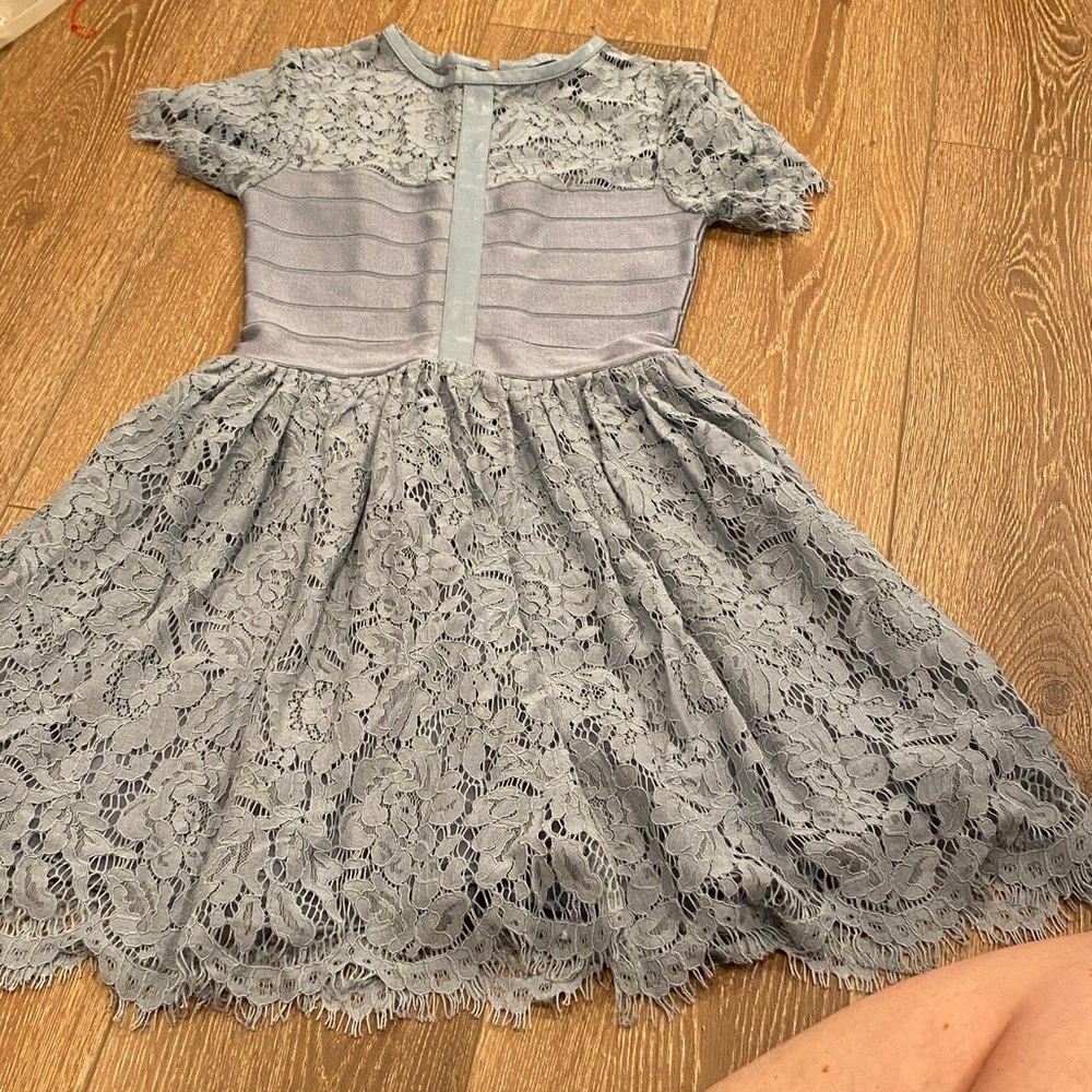 Elegant Blue Lace Kids Dress